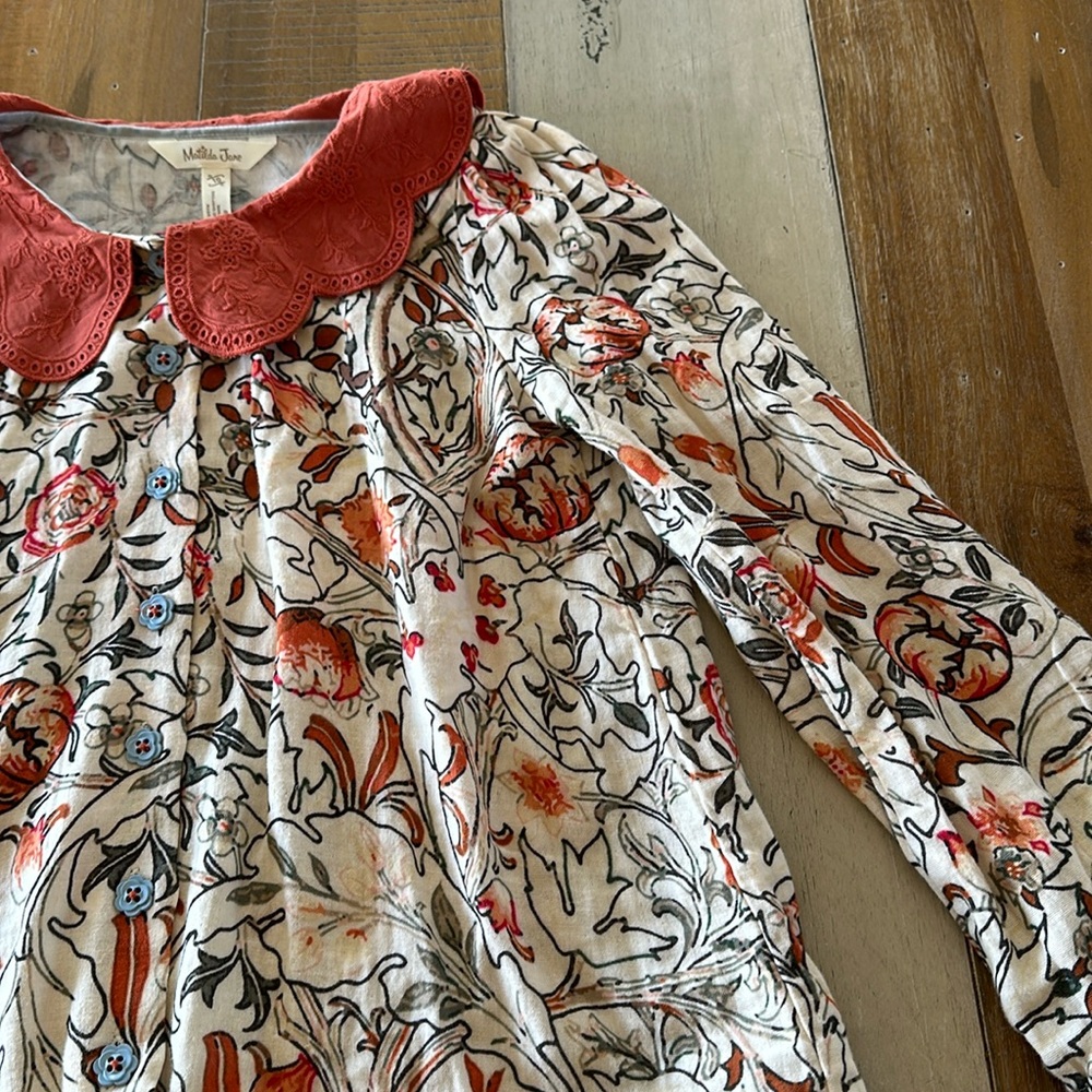 Matilda Jane Meadow Brook Floral Gauze Girls’ Collared Blouse